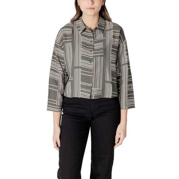 Jacqueline De Yong Green Viscose Women's Blouse